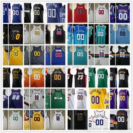 Authentieke speler Versie Stitched Basketbal Jerseys AntetokounMpo Irving Morant Harden Durant Tatum Lamelo Lillard Ball Young Wade Chris Booker Paul Doncic