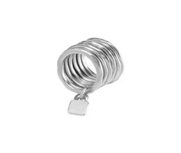 Authentique bague de bande de prisonnier pour femmes UNODE50 925 bijoux plaqués en argent Sterling convient aux bagues européennes Uno De 50 cadeaux pour hommes ANI4847280