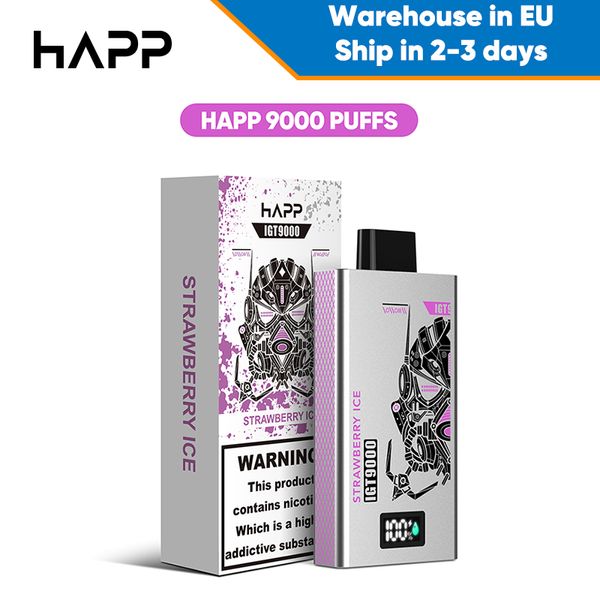 Auténtico Puff 9K Pluma desechable Vape 9000Puffs Cigarrillo 2% Nico Sal Vape Jugo Buen gusto Sabores de frutas