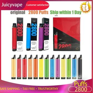 Authentic Puff Flex 2800 puffs Electronic Cigarettes Disposable E-cigarette vape Pen Device 850mAh Battery Prefilled Vape