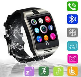 Authentieke Q18 Smart Watches Bluetooth Polsband Smartwatch TF Simkaart NFC met Camera Chat Software Compatibel iOS Android Cellph8214726