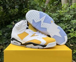 Auténticas zapatillas de baloncesto Qualit 6 Yellow Ochre para hombre, azul 6s Aqua White/Yellow Ochre-Black Oreo 12, zapatillas deportivas para exteriores CT8529-170 con caja original CT8532-120