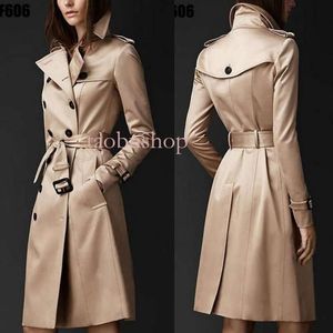 Qualité authentique AVEC LOGO Trench-Coat de Style Britannique pour Femmes Nouveaux Manteaux pour Femmes Printemps et Automne Double Bouton sur Manteau Long Grande Taille S-3XL