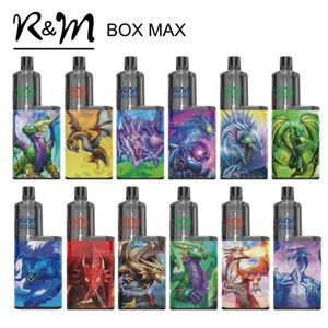 Authentique RM Box Max 8000 Puffs Vape jetable Dispositif de dosette rechargeable 12,5 ml Bobine de maille préremplie RM 8K Jetable Desechable E Cigarette