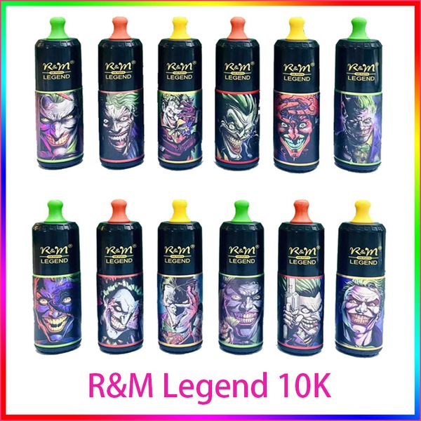 Auténtico RM Legend 10000 Cigarrillo electrónico desechable 10K Puffs Vape Pen 20 ml Precargado 5% Cartucho Pod Dispositivo 650 mah Batería recargable