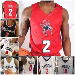 Authentique Richmond Spiders NCAA Basketball Jersey - Uniformes de couleur d'équipe durable avec Gilyard Sherod Francis Cayo Golden Newman