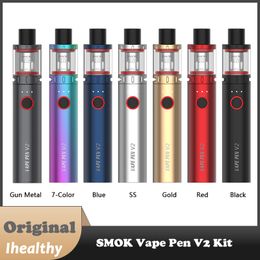 Authentieke Smok Vape Pen V2 60W Starter Kit 1600mAh ingebouwde batterij Met 3ml tank Keurt Vape Pen V2 Coils goed