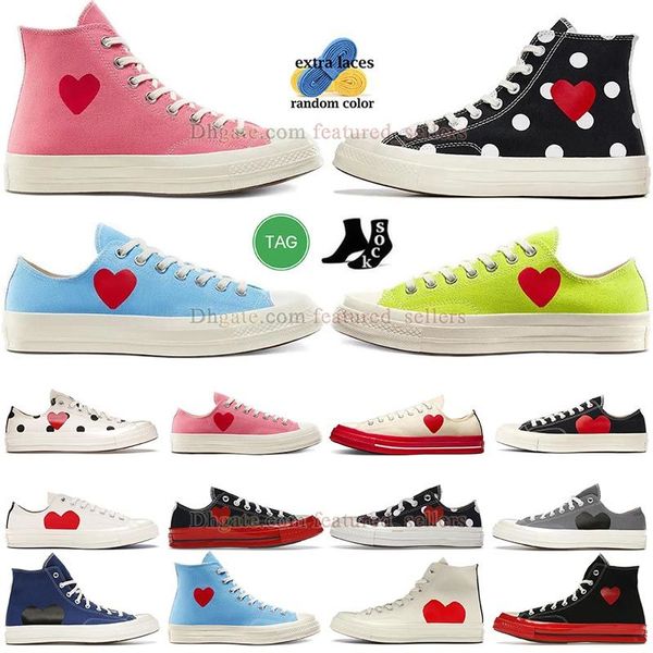 Sneakers authentiques 1970 Chaussures décontractées Mens Mens Pink 1970s High Top White Og Tennis Indoor Skate Scarpe 2024 Plateforme d'origine Dhgate Plate-Forme Black Trainers