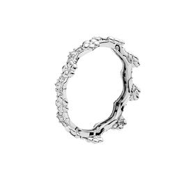Authentique Sterling Silver Flower Crown Stacking Ring Bijoux de fête de mode pour femmes filles avec coffret d'origine pour Pandora Rose Gold designer Rings