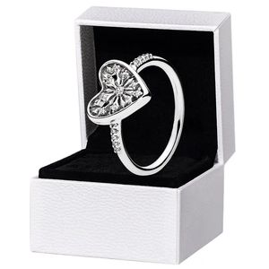 Authentieke Sterling zilveren liefde hart RING voor CZ diamanten bruiloft sieraden voor vrouwen vriendin cadeau ontwerper ringen met originele doos set fabriek groothandel