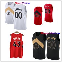 Authentieke gestikte spelerversie Basketball jerseys Custom 43 Pascal 23 Fred Siakam VanVleet 3 OG 4 Scottie Anunoby Barnes 33 Gary Trent Jr. 24 Khem Birch 5 Achiuwa