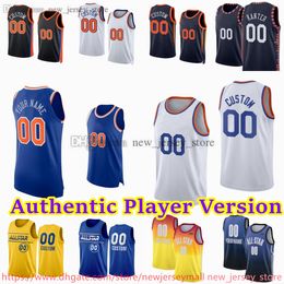 30 Julius Randle Jersey Aangepaste speler versie 11 Jalen Brunson basketbal authentieke gestikte truien Josh Hart DaQuan Jeffries Mitchell Robinson Quentin Grimes