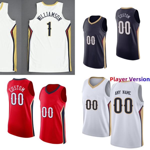 Auténtica versión de jugador cosida Camisetas de baloncesto personalizadas 11 Daniels 3 CJ 14 Brandon McCollum Ingram 1 Williamson 17 Jonas Valanciunas 4 Devonte Graham Kira Lewis