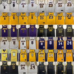 Maillots de basket-ball rétro cousus authentiques 8 Bryant Johnson 32 Earvin Lebron 23 James