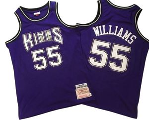 Maillots de basket-ball rétro cousus authentiques, Jason 55 Williams