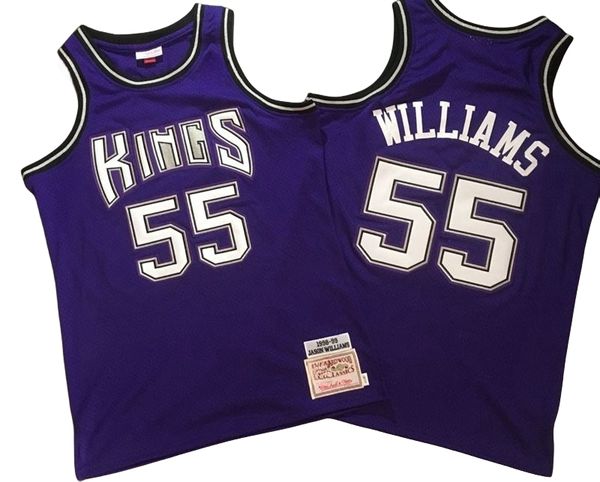 Auténticas camisetas de baloncesto retro cosidas Jason 55 Williams