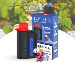 Authentiek Sunfire 10000 Puffs 10K 9K 7K DTL Wegwerpvape 20ml Voorgevulde 650 mAh USB C LAARVOORBAAR VOORBEHOUDEN 0MG 3MG 6mg 9 mg 9 mg door Aierbota -fabrikant Supply