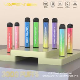 Authentique VAPEN Cube 3000Puffs 0% 2% 5% Stylo Vape jetable en option Kits de cigarettes électroniques 8ML Capacité 1000mAh Batterie Puff pré-remplie Barres FLEX Cube 3000 Vape