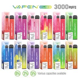 Authentieke VAPEN CUBE 3000Puffs Wegwerp vape-penapparaat Elektronische e-sigarettenkits 8ML-capaciteit 1000mAh Batterij Voorgevulde repen Vaporiezer Pure Taste Vapor Kit