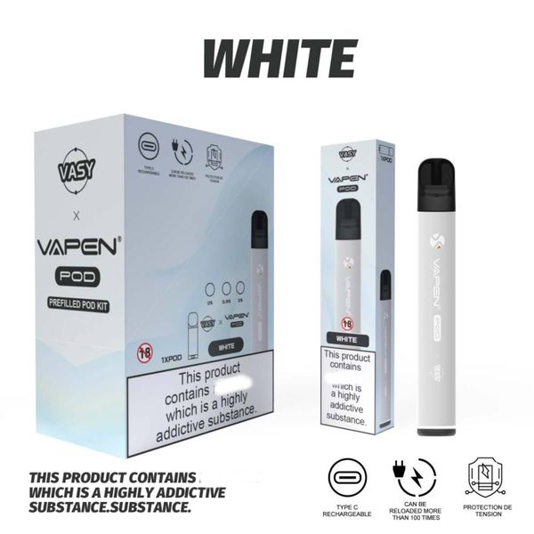 Auténtico Vapen POD 650Puffs 2 ml de capacidad Dispositivo recargable Elf Kit de cápsulas precargadas Barras Vaporizador Vapor