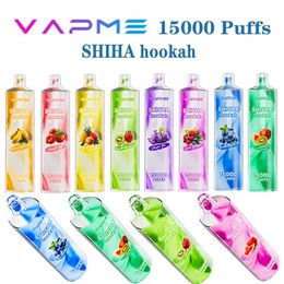 Authentieke Vapme Shisha Hookah 15000 trekjes wegwerp vape box shisha 15k 25ml voorgevulde peulen 650mAh oplaadbare batterij 0.6ohm mesh-spoelapparaten