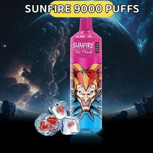 Vape Pen Wholesale Sunfire 9000 Puffs 10K PUFS RVB Light Préfaisé Rechargeable Vapers Dispositif Laakproof Design Vapor 20mg 30mg 50mg pour aucune fuite de bosses Big Puff Vape Pod