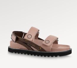 Authentische Damen-Sandalen „Paseo“ mit flachem Komfort, luxuriös, sommerlich, aus Leder und Denim, verstellbare Strandsandalen, Hausschuhe, Größe US 4–11