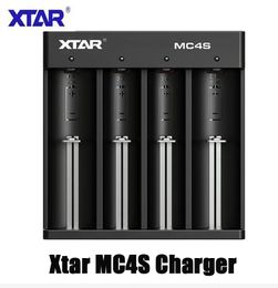 Authentique chargeur de batterie intelligent universel intelligent XTAR MC4S Batteries au lithium 4 emplacements USB Type C Charge rapide pour Li-ion Ni-MH Ni-Cd 18650 21700 26650 VS VC4SL