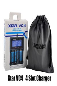 Authentieke Xtar VC4 batterijlader Inteligent Mod 4 slot met LCD-scherm voor 18350 18550 18650 16650 Liion-batterijen 100 Origin6096352