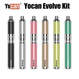 Authentieke Yocan Evolve Kit Wax Vaporizer Quartz Dual Coil Vape Pen E Sigaret Kits Met Reserve QDC Dab 100% Real