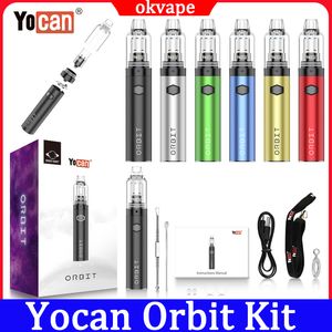 Auténticos kits de cigarrillos electrónicos Yocan Orbit 510 Baterías de precalentamiento de hilo 1700 mAh Voltaje ajustable 3.4V-4V Cera Dab Vaporizador Vape Pen Kit