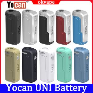 Authentique Yocan UNI Box Mod 650mAh batterie préchauffage tension de vape support réglable en hauteur et en diamètre pour stylo à fil 510