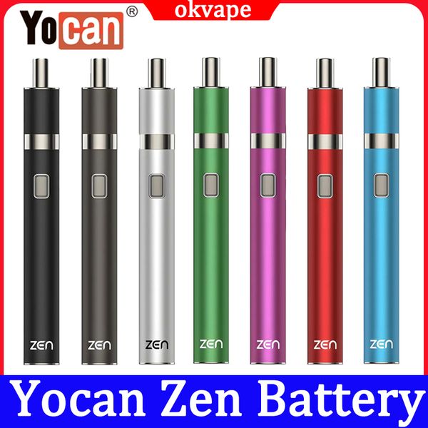 Authentic Yocan Zen Battery Kits E-cigarette 510 Batteries de filetage 650mAh Tension réglable