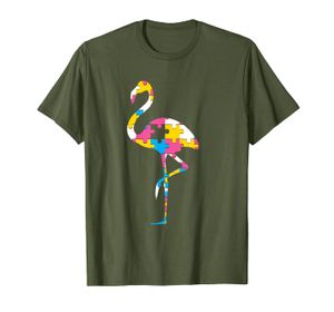 Mois de la sensibilisation à l'autisme T-shirt drôle Flamingo Shirt