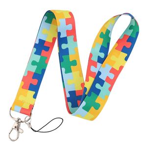 Autisme Labyrint Lattice Nekriem Lanyards ID Badge Keychain Mobiele telefoon Riem lint Webbing ketting 220516