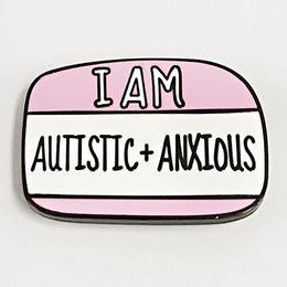 Citations autistes épingles en émail soins autistique enfants personnels broche arc-en-ciel puzzle des pièces de badge à rebelle bijoux pour les institutions psychologiques