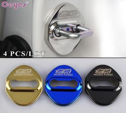 Auto Accessoires Auto Deurslot Cover voor Mugen Power Badges Deurslot Beschermhoes Auto Stickers Styling 4pslot3838903