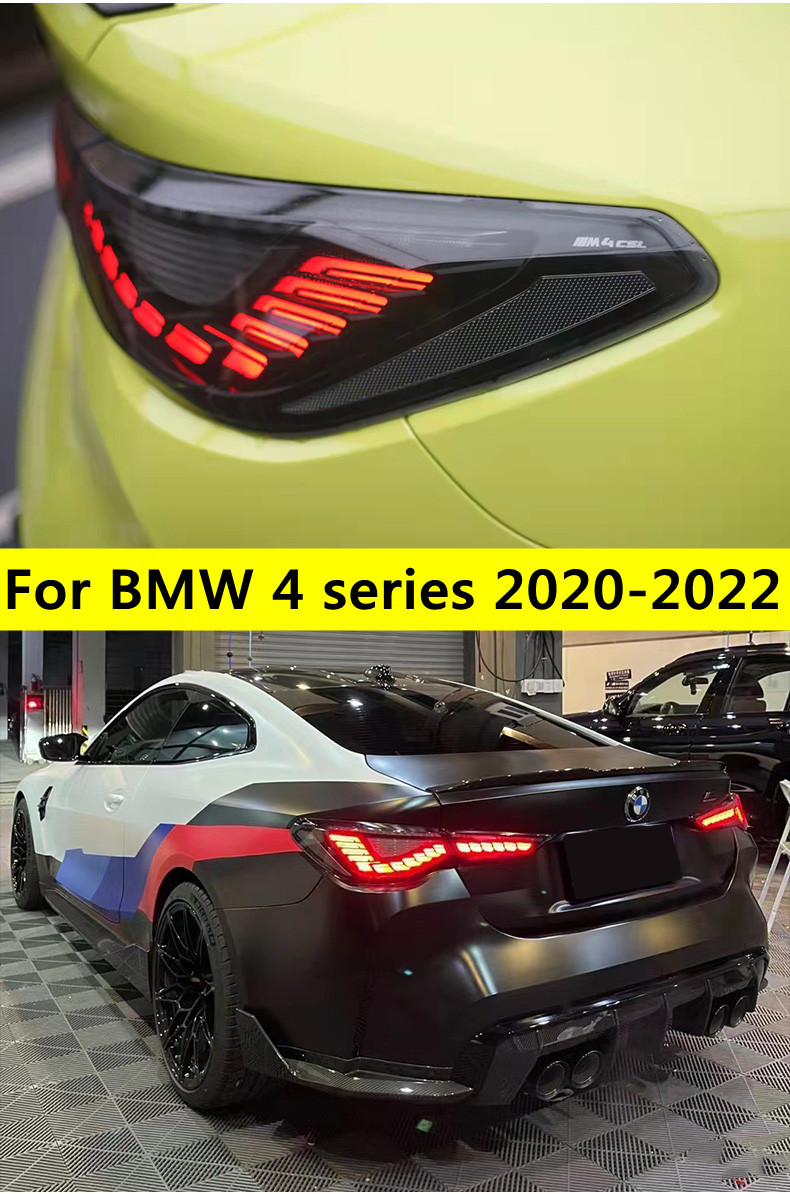 Oto Aksesuarları BMW M4 DRL için Sinyal Işıkları Dönüş Taillight 20-2022 425i 430i Arka Araba LED Kuyruk Işık Fren Işık