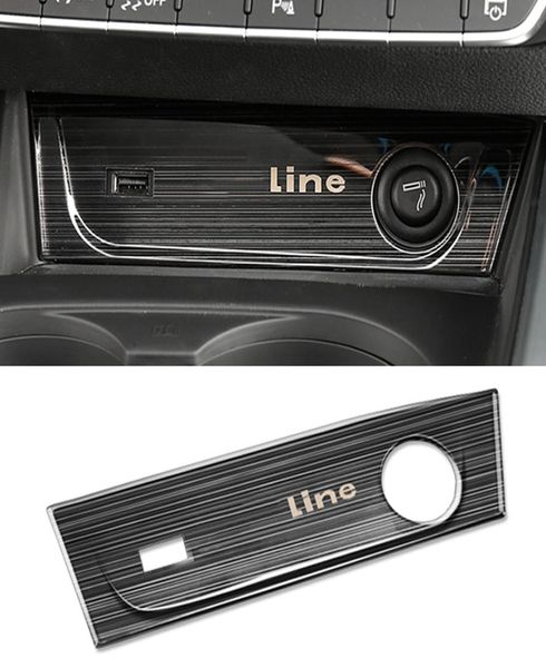 Accessoires de voiture automatique panneau allume-cigare prise de courant garniture autocollant couverture cadre décoration pour A4 A5 S4 S5 B9 2017-20206932589
