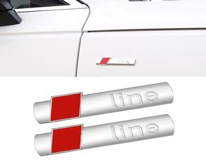 Auto Accessoires Side Badge Emblem 3D Sticker Trim Chrome Pad Exterieur Decoratie voor A3 A4 A5 A6 Q2 Q3 q5 Q7 Q8 S4 S56361293