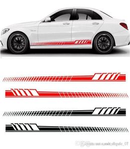 Auto -auto taille rok decoratie stickers AMG Edition Racing Stripe Side Body Garland voor Mercedes Benz C Klasse W205 W205 GGA19448897