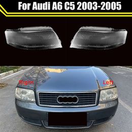 Tapas de faros delanteros para Audi A6 C5 2003 2004 2005, cubierta de lente de faro delantero de coche, cubierta de lámpara, linterna para cabeza