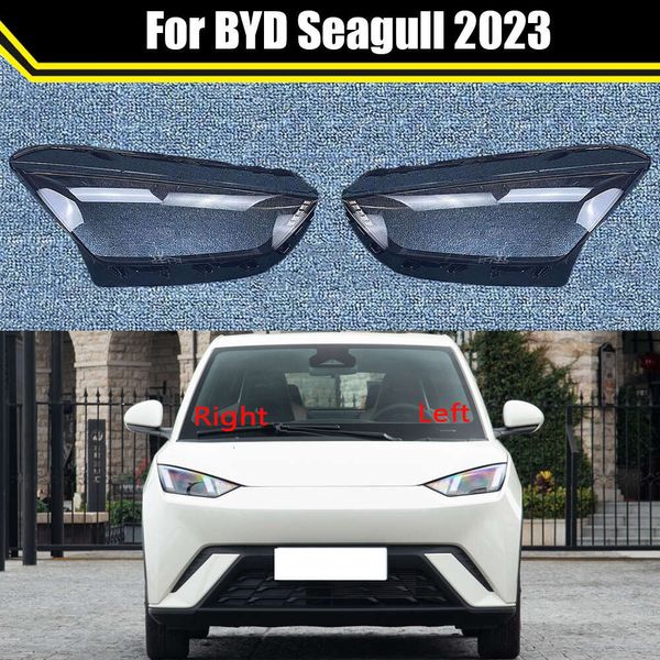 Couvercle de lentille de phare avant de voiture, couvercle de lampe frontale, coque en verre, pour BYD Seagull 2023