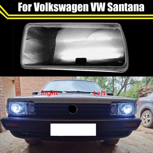 Tapas de faros delanteros para coche VW Santana, cubierta de lente de faro delantero, pantalla de lámpara, linterna para cabeza, carcasa de cristal