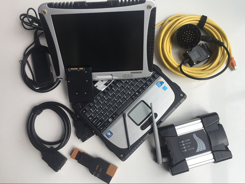 Automatyczne narzędzie diagnostyczne dla BMW Wi-Fi ICOM Dalej z SSD SSD 1TB Najnowsze soft-Ware V09.2023 Super używane laptop CF19 4G I5 CPU Skaner 3in1 Programowanie offline
