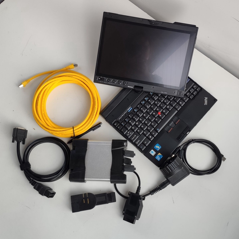Automatyczne narzędzie diagnostyczne ICOM Dalej A2 dla BMW z najnowszymi miękkimi V01.2023 dobrze zainstalowanymi z drugiej ręki x201T i7 CPU 8G Użyte laptopa i 720 GB SSD