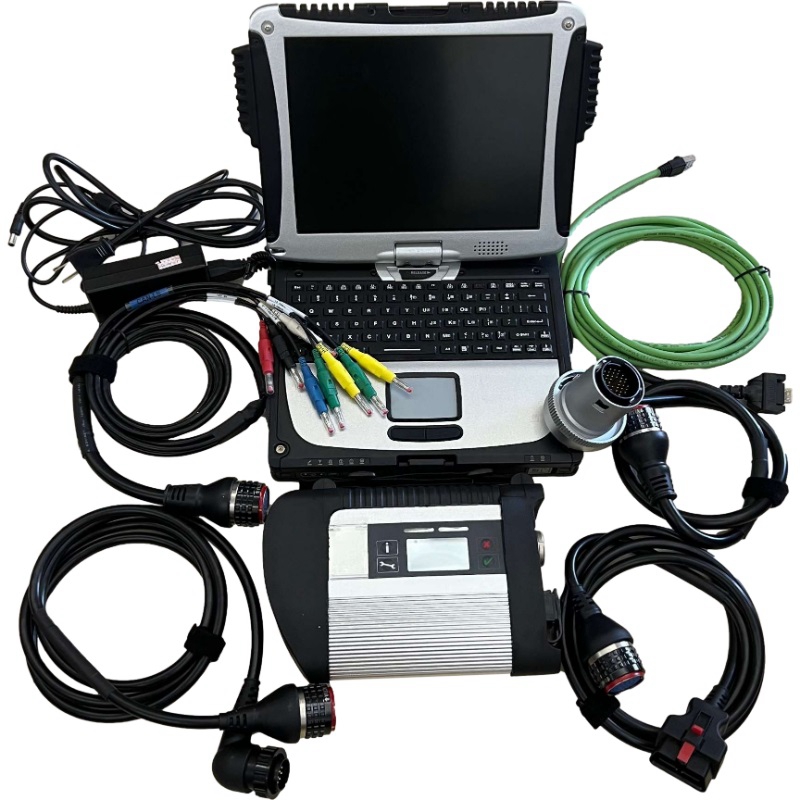 Ferramenta de diagnóstico automático MB Star C4 sd Connect 4 com software V12.2023 instalado bem em laptop usado CF19 I5 4G para carros Mercedes
