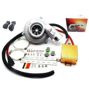 Auto Electric Turbo Supercharger Kit Thrust Motorcycle Electric Turbocharger Air Filter Intake for all car improve speed