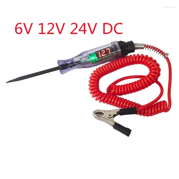 Máquina de sonda de electricista automático, herramientas para coche, pluma de prueba de circuito eléctrico de 6V/12V/24V, Detector de voltaje Dca, indicador de CA