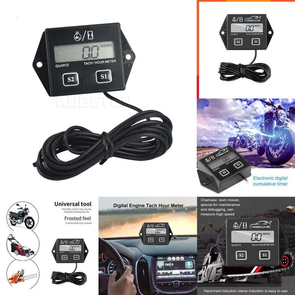 Auto Electronics Imperproof Digital Engine Tach Tach Meter Tachymètre MOTEUR MOTEUR RPM Affichage LCD pour le moteur de moteur de moto